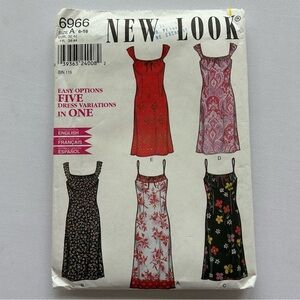 New Look Vintage 90s Dress Pattern Womans Size 6